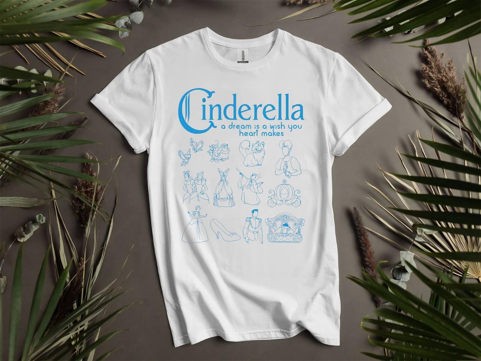 Cinderella Princess A Dream Is T-Shirt Mens Womens Tees Top T Shirt Mens Womens Tees Top Men Women Unisex Tshirt K22 S