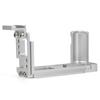 Handle L Quick Release Plate Vertical Shooting with Cold Shoe Base for Fuji XA7 Camera(silver )