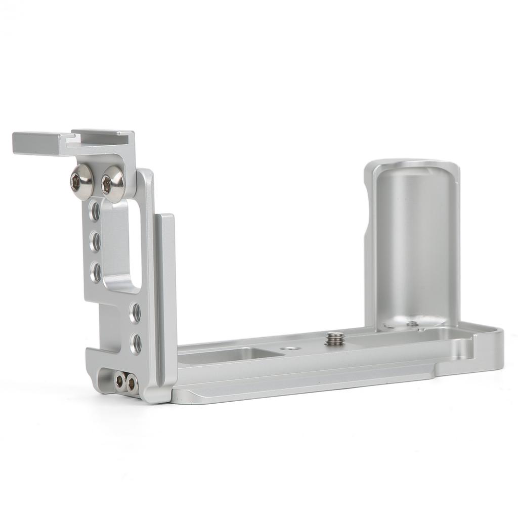 Handle L Quick Release Plate Vertical Shooting with Cold Shoe Base for Fuji XA7 Camera(silver )