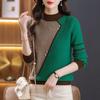 A New Semi-high-neck Knitted Sweater for Women In Autumn and Winter, Loose and Stylish, Thickened and Fleece Knitted Base Layer Sweater