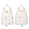 Embroidered Baby Handbag Large Capacity Soft Padded Shoulder Bag Stylish Nylon Backpack for Baby Bottles & Diapers