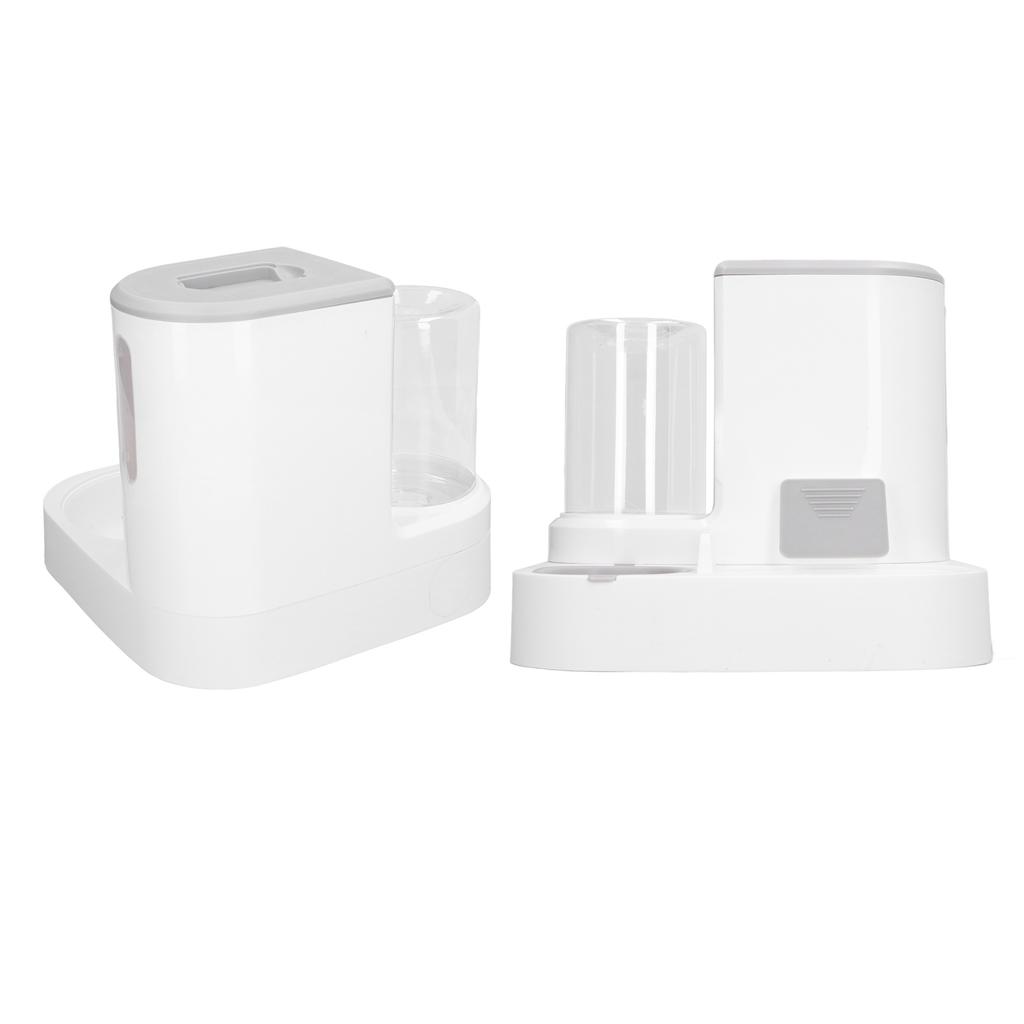 Pets Automatic Feeder Waterer Set Multifunction 2 in 1 One Piece Large Capacity Cat Waterer Feeder for Indoor