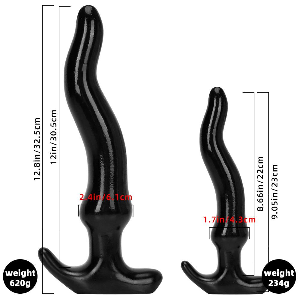Extra Large Curved Anal Plug Anal Hole for Long-term Wearing Extra Long Deep Anal Plug Anal Dilation Male and Female Masturbation