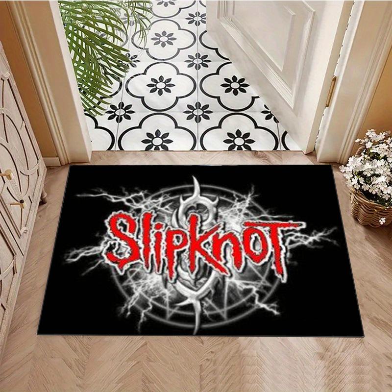 Slipknot Masked Band Members Group Area Rug Non Slip Mat, Rock Portrait Carpet for Heavy Metal Fan Home Decor