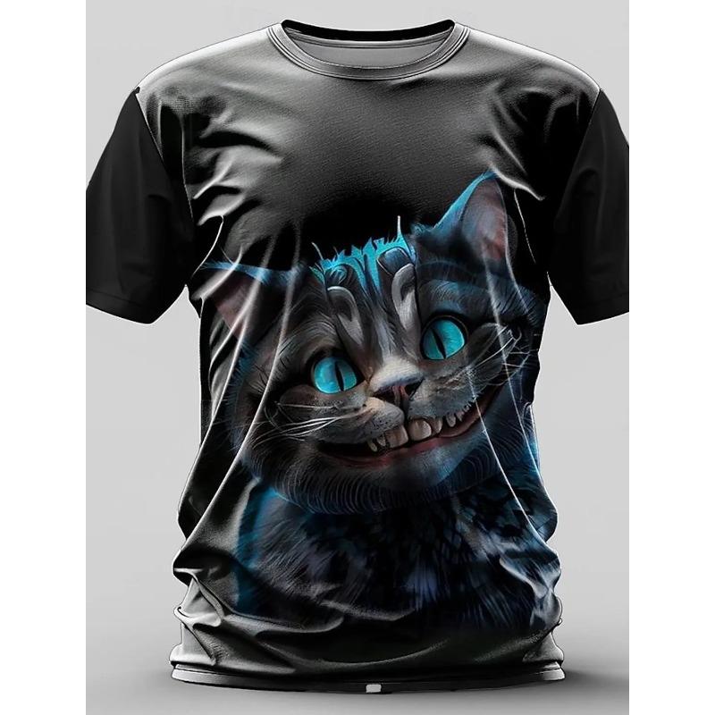 Men's Animal Funny T Shirt Short Sleeve T shirt 3D Print O-Neck Shirt Exaggerated Designer Party Summer Casual Clothing Apparel