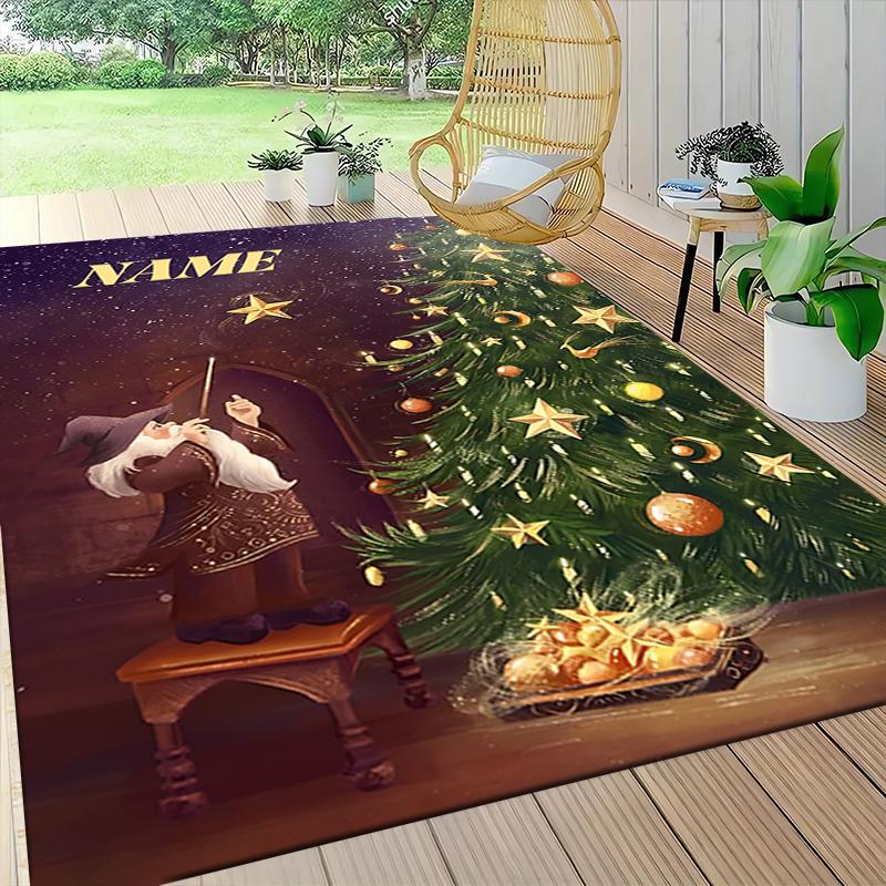 Custom Name Wizard's Ancient Wisdom Carpet Rug Customizable Soft Washable Anti-Slip Home Living Room Sofa Mats Personalized Rug. 090961