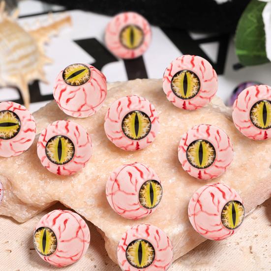 10 Pcs Halloween Fake Eyeballs Realistic Scary Plastic Bloodshot Eyeball In A Net Bag for Haunted House Halloween Party Decoration