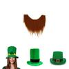 St. Irischer Leprechaun-Samthut mit Kleeblattmotiv – Kostümaccessoire für Erwachsene zum St. Patrick's Day