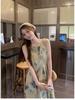 Ink Wash Painting Vest Dress - Retro Artistic Style for 2026 Spring/Summer Collection
