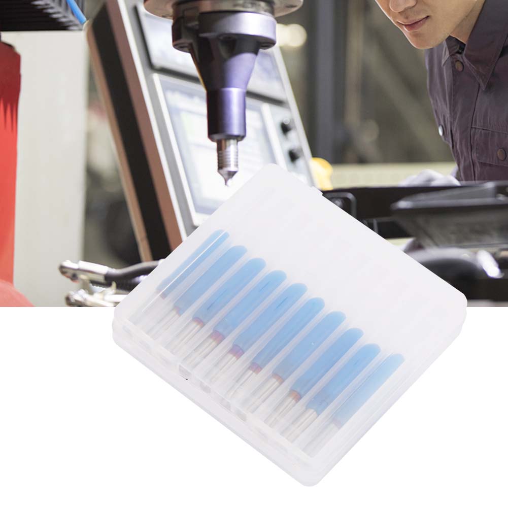 Tungsten Steel CNC Router Cutter Bit Blue Plating 3.175(30 Degrees ) Wood Engraving Knife Bit Set(0.8mm