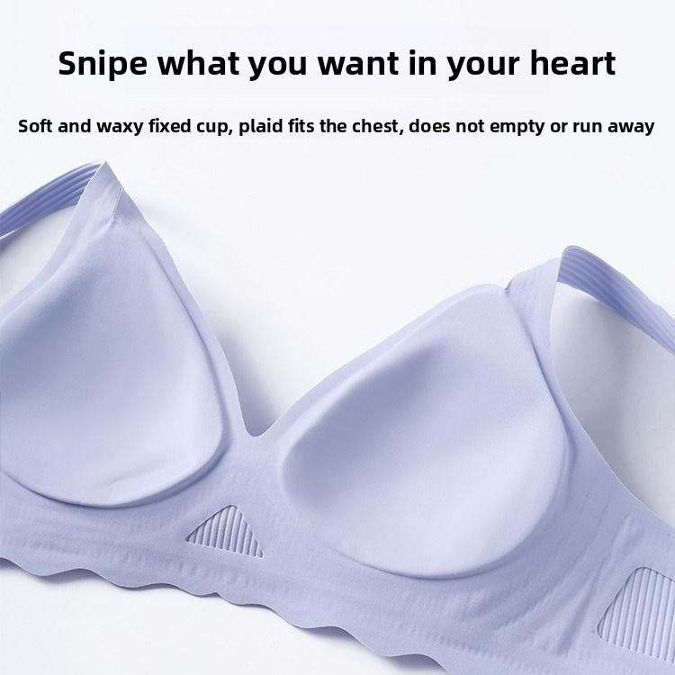 Striped Seamless Soft Support Bra, Comfort Push-Up Lift Anti-Sag Back Shaping Bra for Small Bust Women