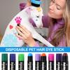 12 bucăți vopsea pentru păr pentru animale de companie Vopsea pentru vopsea pentru păr pentru câini Markere temporare pentru vopsea pentru culoarea părului în siguranță Stick de styling Articole pentru animale de companie