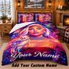 Lady Gaga Custom Name 3Pcs Bedding Set 1 Bed Sheet 2 Pillowcases Bedroom Home Decor