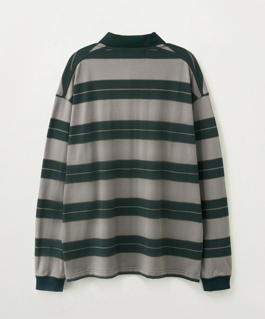 Seteo Apero Striped Pique Long Sleeve Green