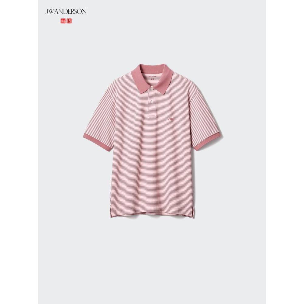 Uniqlo Japan Dry Kanoko Border Polo Shirt