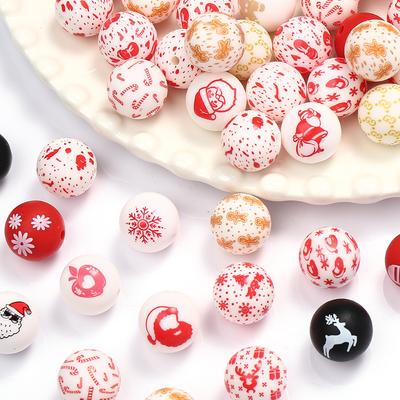 10 Stück Silikon Babyperlen 15mm Rund Beißring Zahnungsperlen DIY Schnullerkette Halskette Anhänger Spielzeug BPA Frei Säuglingszubehör