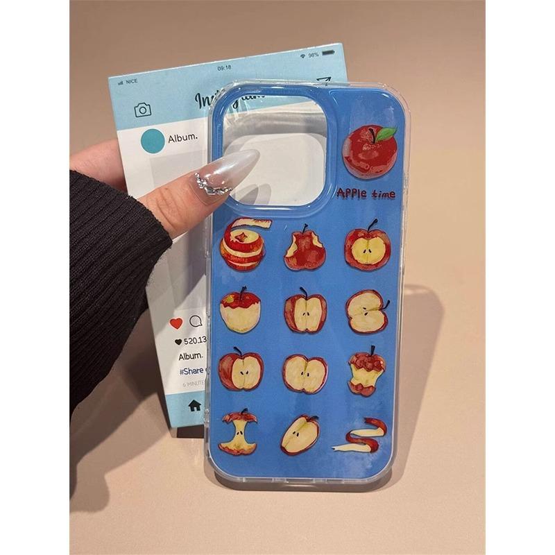 

Нарезать яблоки и есть яблоки Подходит для Apple 16 Promax Чехол для мобильного телефона Новый Iphone15 Креативный 14 Мультяшный 17 Apple 13/Apple 14