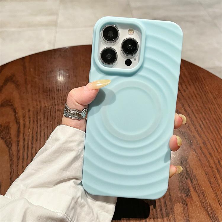 

Рифленый Магнитный Чехол IPhone16promax Подходит для Apple 15 Защитный Чехол для Мобильного Телефона 14 Мягкий Чехол для Мобильного Телефона 13 Apple 12ProMax