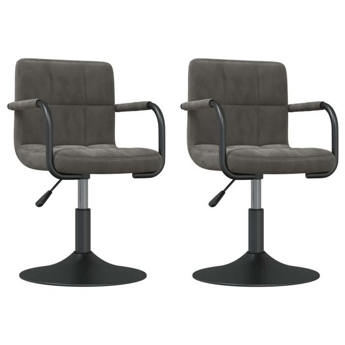 VidaXL 2x Chaises Pivotantes de Salle à Manger Chaises de Repas Chaises à Dîner Sièges de Cuisine Meubles de Bureau 334618
