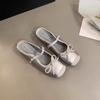 Inner height-increasing silver bag head half slippers women's outer wear 2025 new summer fairy evening platform Mary Jane single shoes