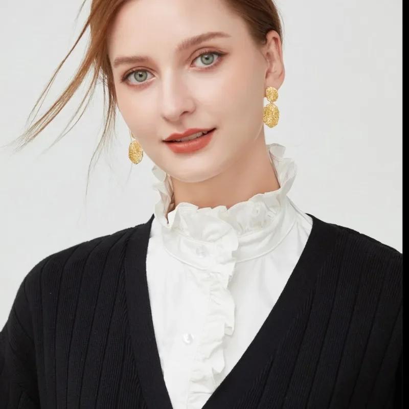 Girl's Chiffon White Stand Shirt Fake Collar Decoration Ladies Removable Half Shirt Detachable Collar Sweater Decorative