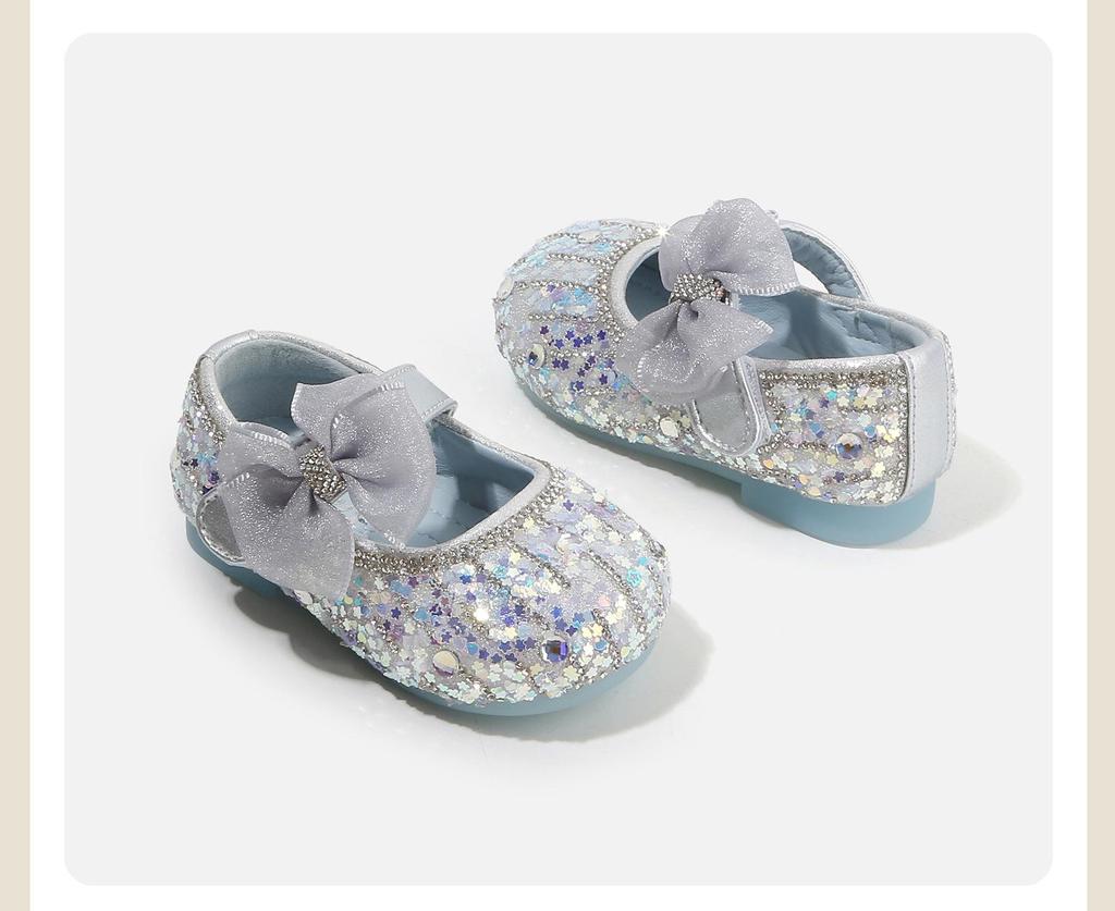 Crystal Sequin Soft Sole Princess Flats for Baby and Toddler Girls