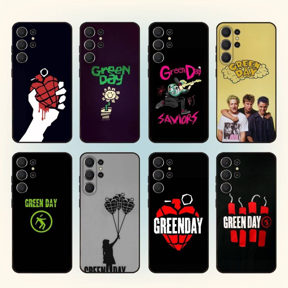 G-Green D-Day Band Phone Case For Samsung S26,S25,S24,S21,S22,S23,S30,Ultra,S20,FE,Lite,10,9,Black Cover