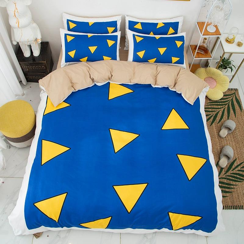 New Style C-Crayon Shin-Chan Bedding Sets Shin-Chan Duvet Cover Bed Set Quilt Cover Pillowcase Kids Adult Single/Double/Queen