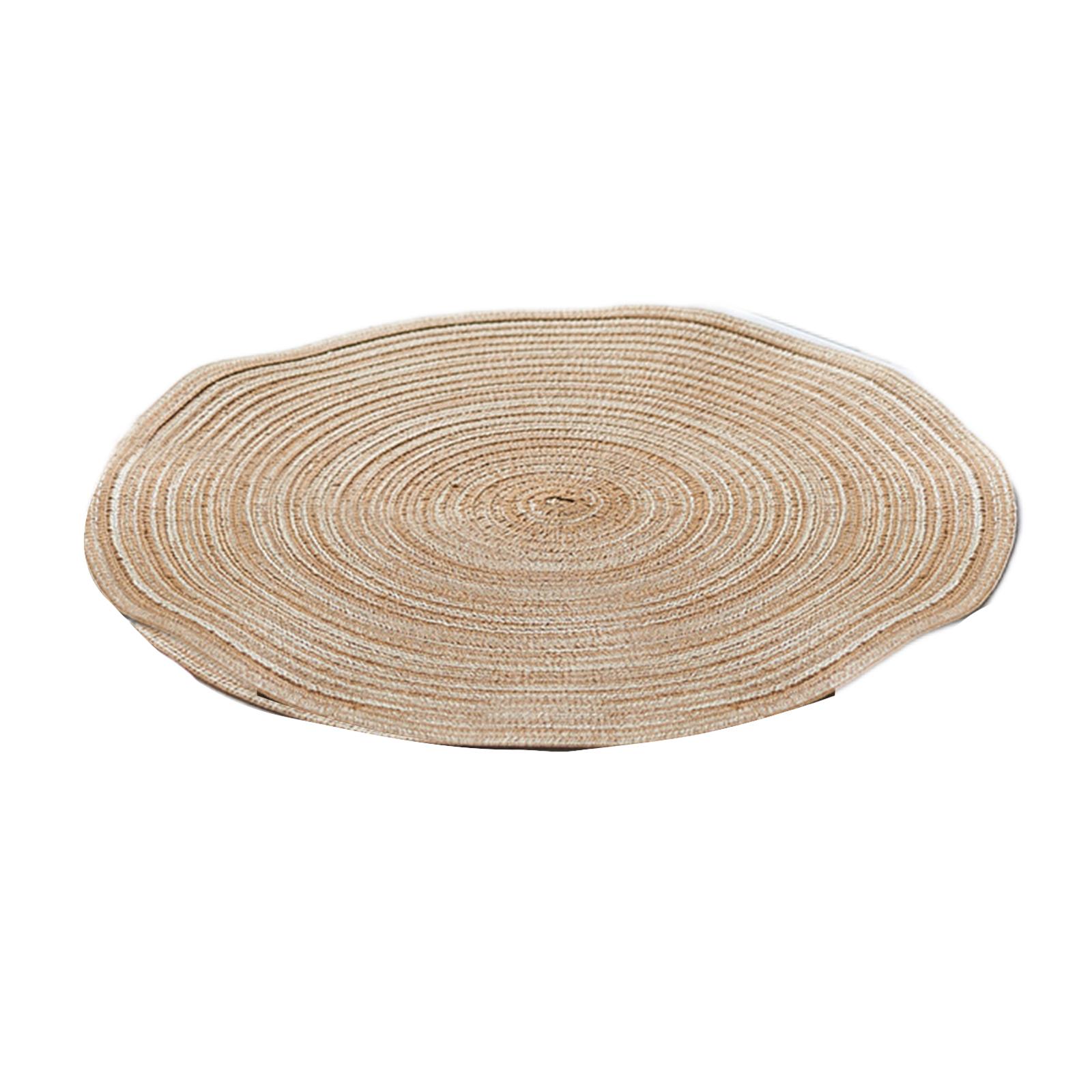 

Elegant Set of 6 Handmade Round Placemats in Woven Design Functional and Stylish Addition to Any For Dining Area светло-коричневого