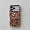 Electroplate 3D Solid Phone Case for Iphone 17 Air 16E 16 15 14 13 12 11 Pro Max Water Ripple Shockproof Tpu Soft Cover