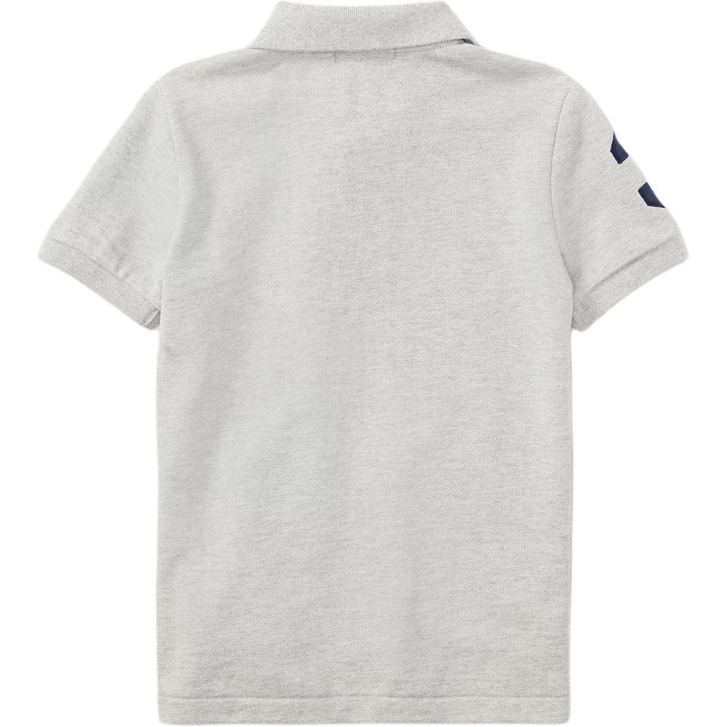 Polo Ralph Lauren Solid Color Logo Short Sleeve Polo Shirt Kids Tops Gray CWPOKNIBN810109-D86