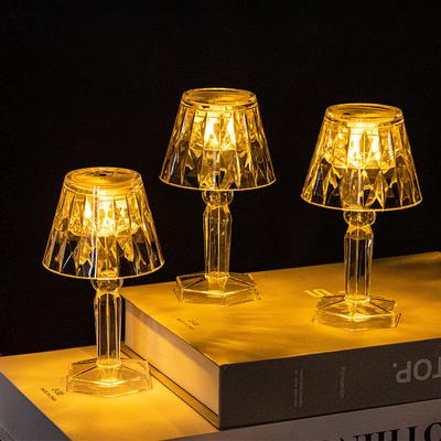 LED Transparent Small Table Lamp Creative Bedside Lamp Night Lamp Atmosphere Lamp Interior Decoration Gift Restaurant Layout