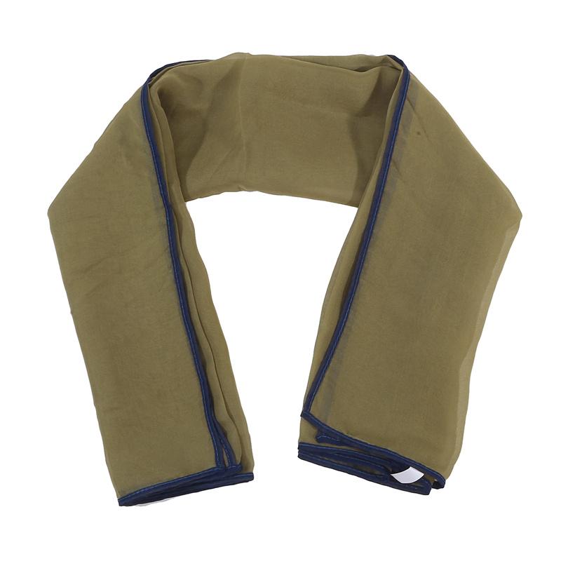 Fashion Simulated Silk Scarf Women's Simple Style Solid Color Thin Cloud Pattern Scarf Small Square Scarf
