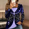 Tops for Women  Simple Print Long Sleeve Fake Two‑Piece Top Fall Casual Slim Pullover Women's Long Sleeve Top