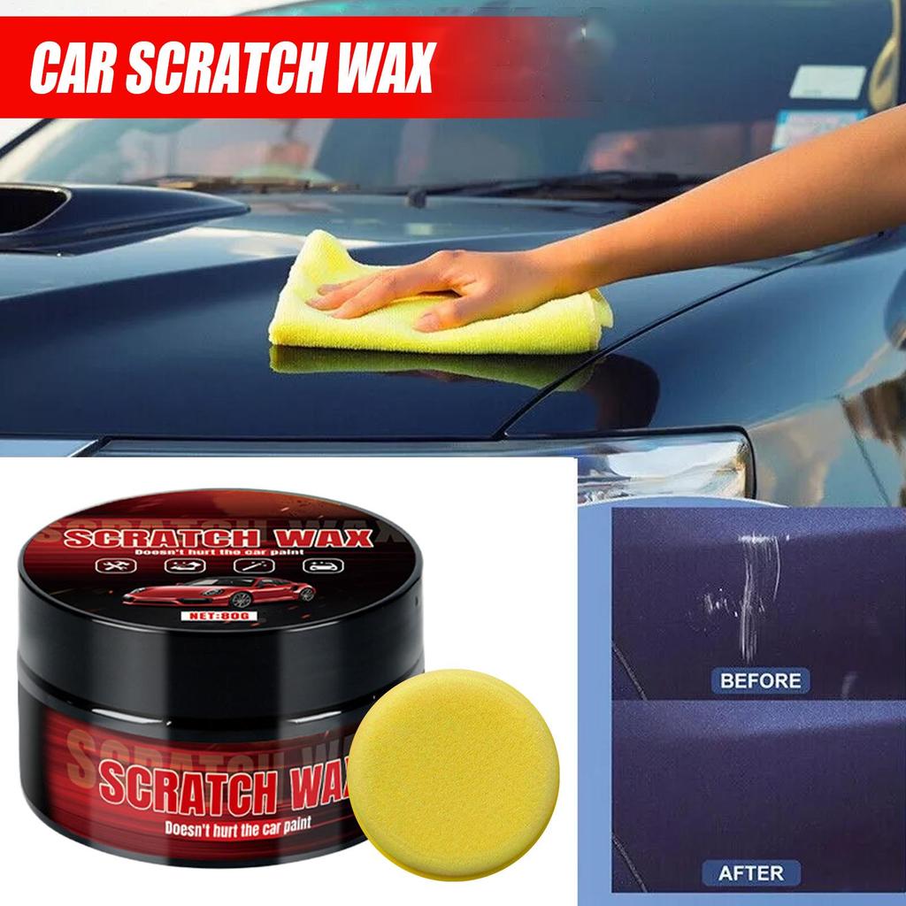 Car Scratch Repair Wax Easily Repair Paint Scratches Wax with Sponge Long-Lasting Auto Polish & Paint Restorer Car Paint Deep