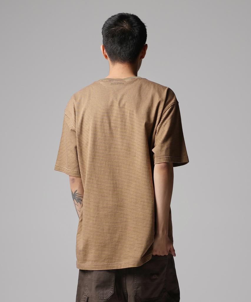 DICKIES Striped Mono Logo T-Shirt Olive