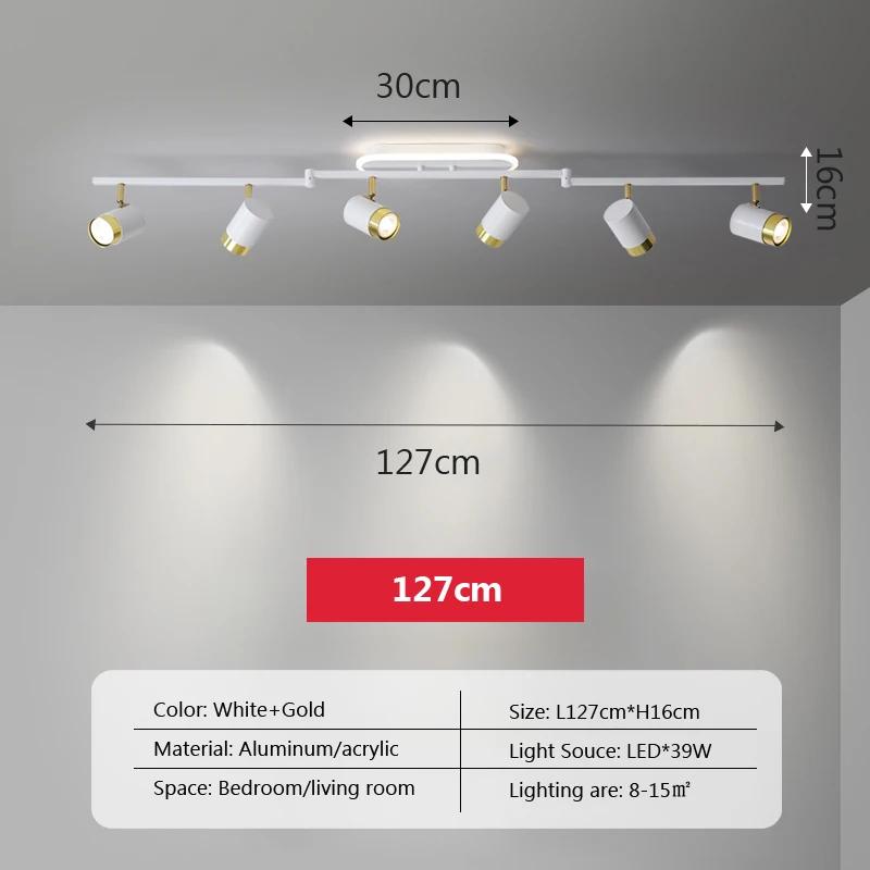 Nordic Strip LED Multihead Ceiling Lamp Spotlights For Hall Living Room Bedroom Balcony Corridor Cloakroom Decor Lights Fixtures