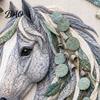 Artistic Fabric Applique Set Floral Horse Patchwork Kit, DIY Diy Kit Sewing for Adults, Handmade Wall Decor Decorative Collage