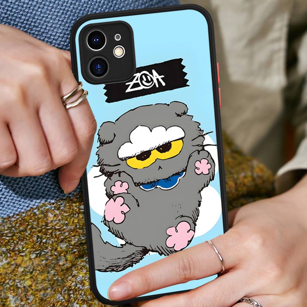 Cute Z-ZO Friends Matte Translucent Phone Case For Iphone 16 ProMax 15 14 13 12 11 X XS PRO Plus