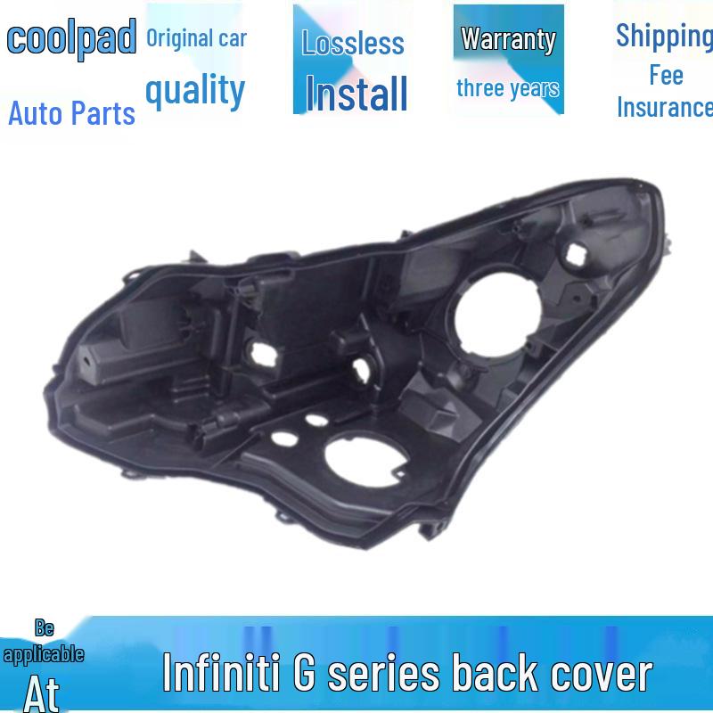 

Infiniti G Series (G37, G35, G25) Headlight Black Shell Plastic Base Original Quality, Passenger Side [Right]
