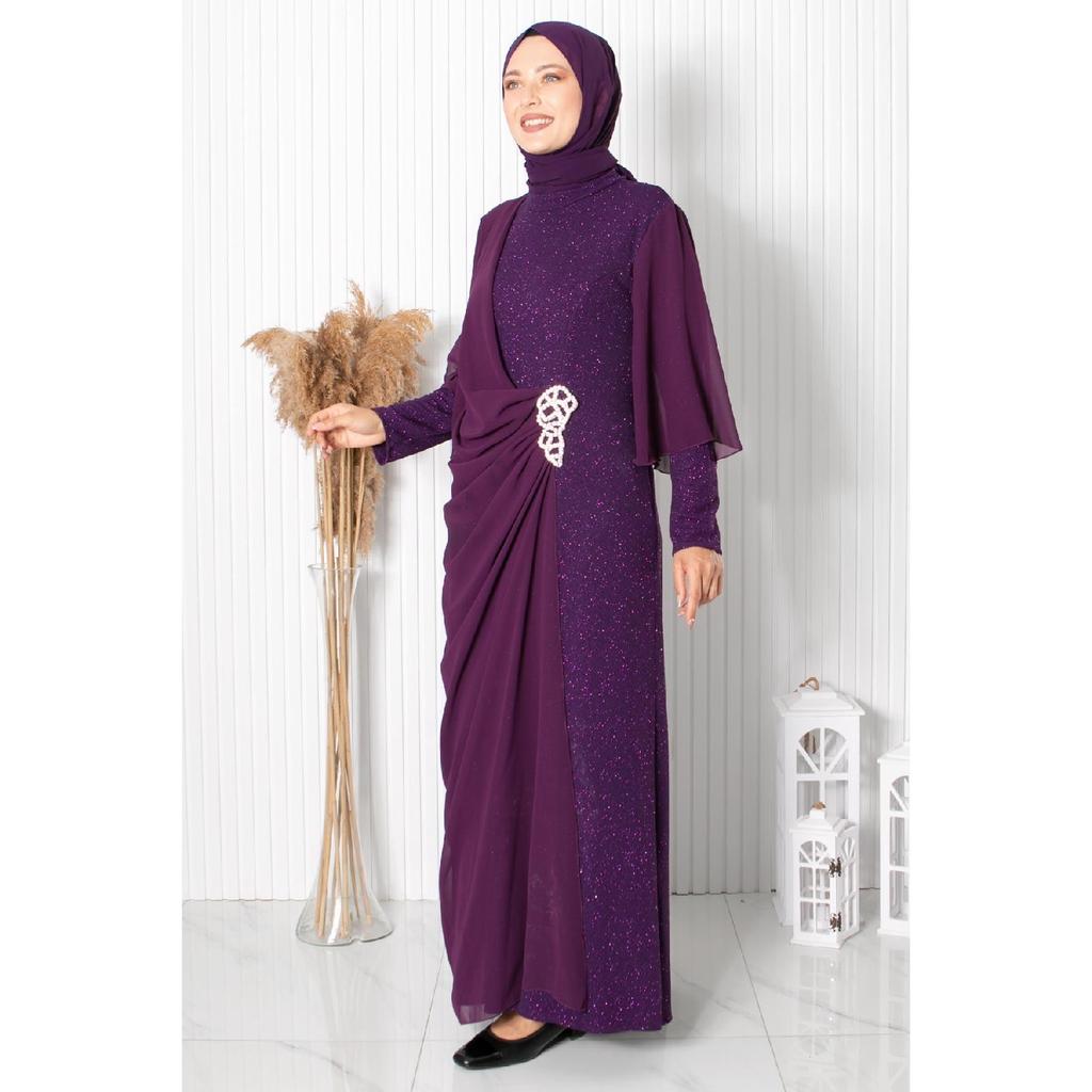 Damla Evening Dress Purple Fhm886