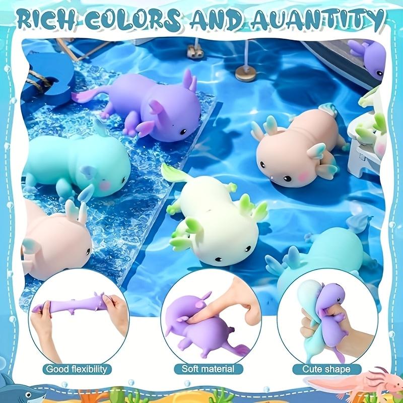 Süßes Axolotl Quetschspielzeug 1 Stück, Stressabbau Langsam Rückprallendes Tierball, Sensorisches Fidget Geschenk für Kinder Erwachsene
