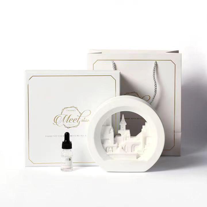 Golden Mountain Aroma Diffuser Stone Night Light – Perfect Gift for Girls or New Brides