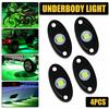 Pure Green Rock Lights 4PCS High Power For Jeep Offroad Boat Truck UTV ATV