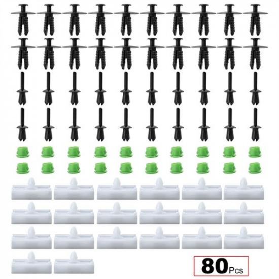 80x Side Skirts Moulding Grommet Clips Fasteners Rivet Retainer For BMW 3 Series