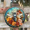 Vintage Tin Sign Metal Wall Art Bee Painting Home Office Decor