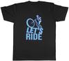 Bicycle Cycle Mens T-Shirt Let's Ride Racing Bike Tee Gift