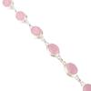 Rose Chalcedony Gemstone 925 Sterling Silver Jewelry Handcrafted Bracelet 8.5" RB-3-12