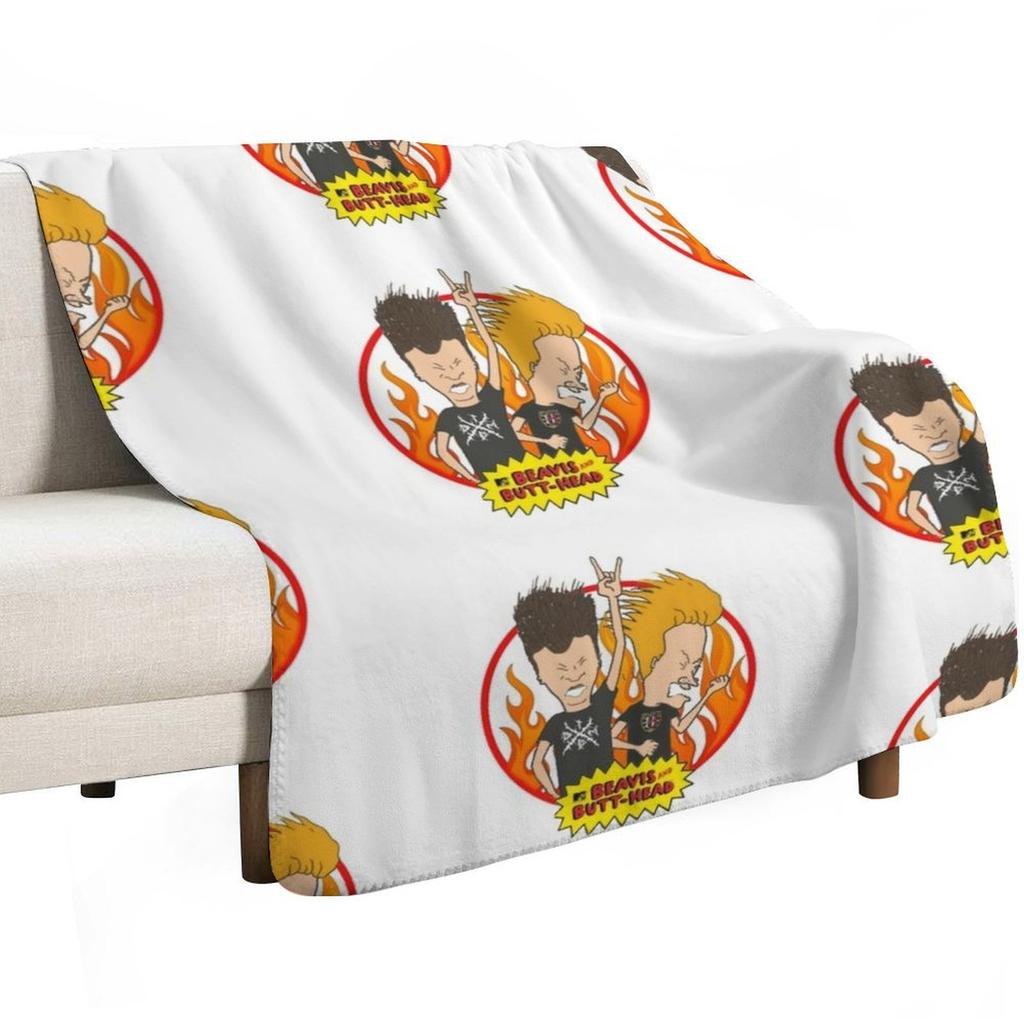 Beavis and butthead Throw Blanket Durable Warm Blanket for Daily Home Use