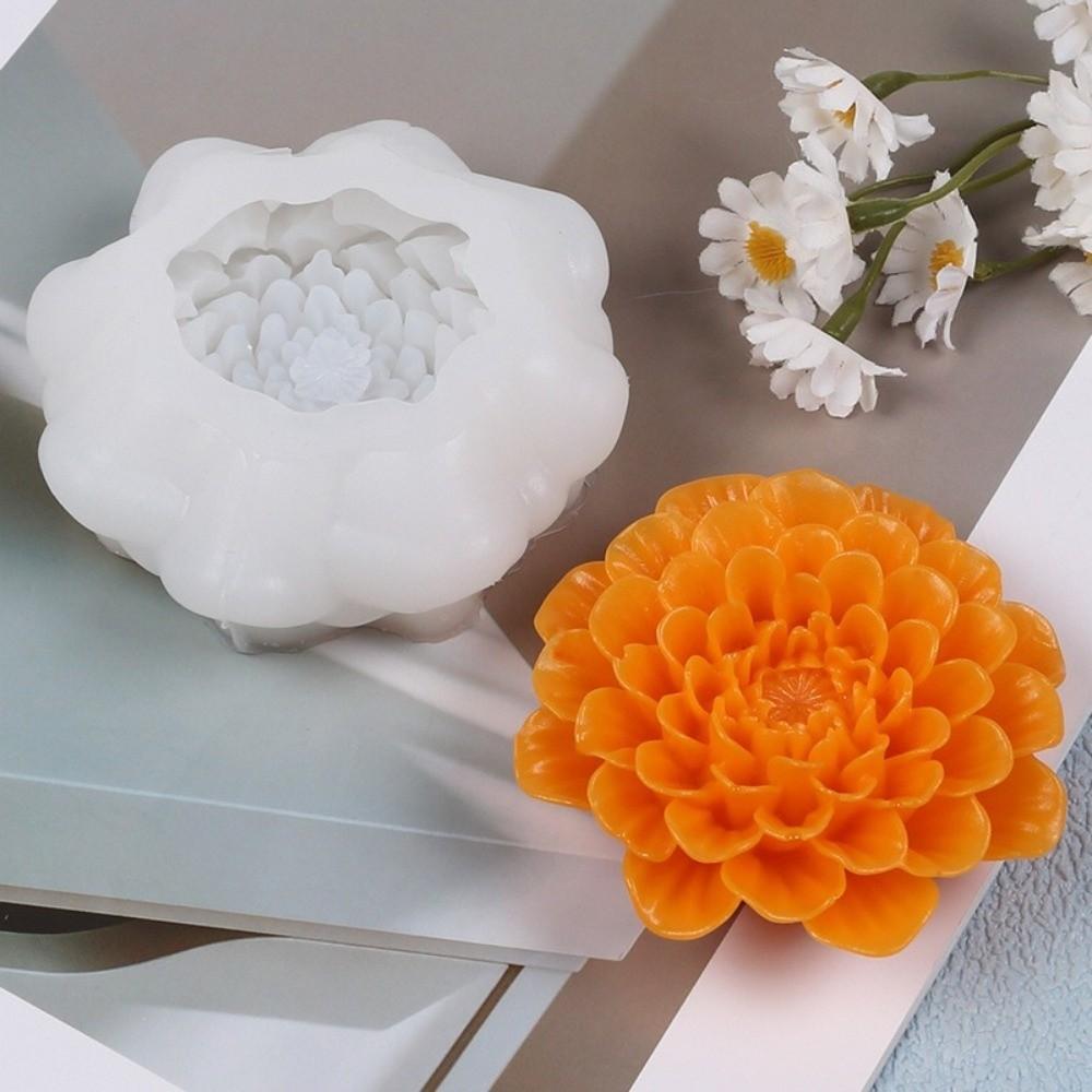 3D Flower Silicone Candle Mold Reusable DIY Craft Ornament Candle Silicone Mold Soap Aromatherapy
